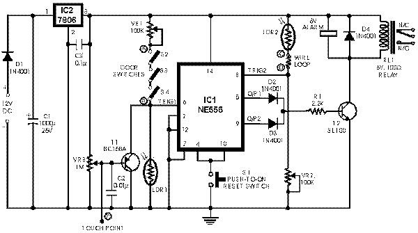 4 in 1 Burglar Alarm