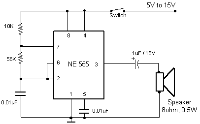 A simple electronic buzzer