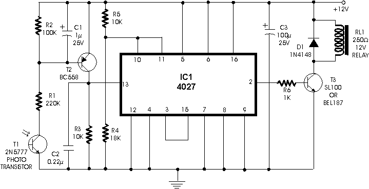 Optical toggle switch using a single Chip